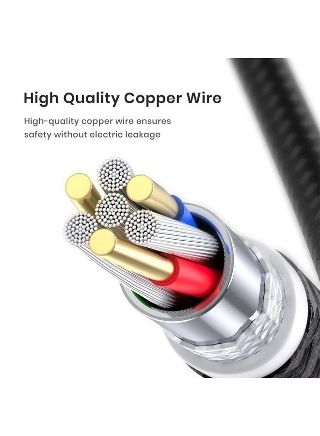 بيلك كابل Belk USB Type-C إلى Type-C بطول 3 أمتار (300 سم) يدعم الشحن السريع بقوة 60 واط ونقل البيانات بسرعة 480 ميجابت في الثانية، مصنوع من النايلون المضفر عالي المتانة، مناسب للهواتف الذكية والأجهزة اللوحية وأجهزة الكمبيوتر المحمولة وبنوك الطاقة والشواحن والملحقات. - Image 5